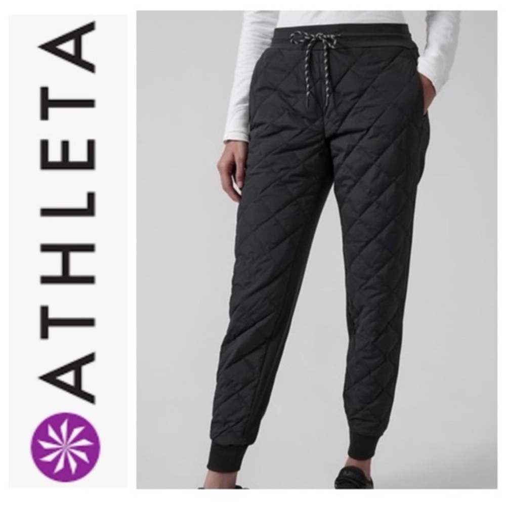 Athleta Apres Ski Down Jogger Quilted Pants